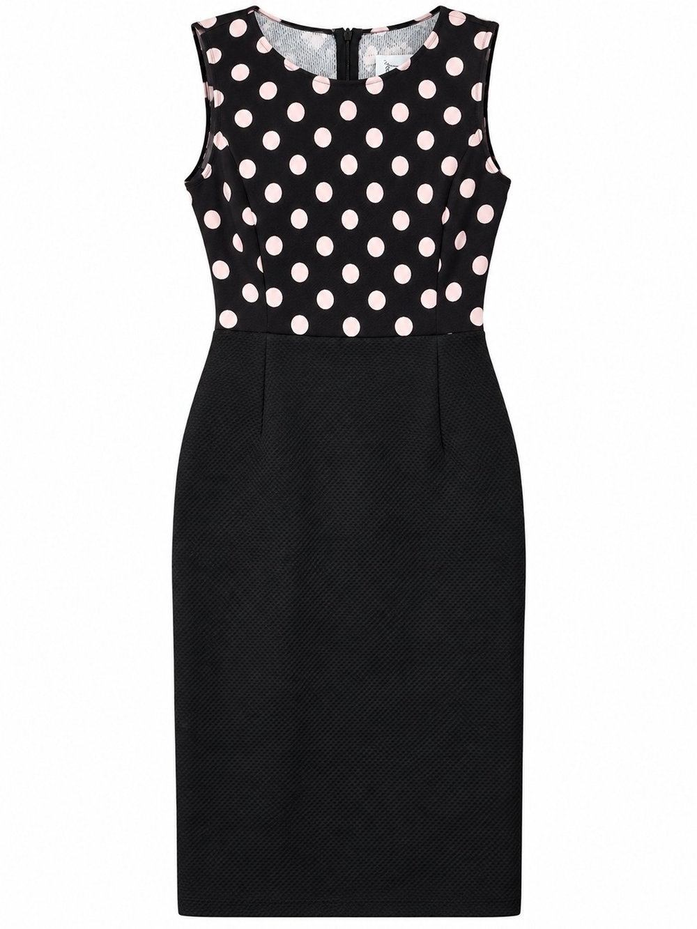 Collection Polka Dot Midi Dress in Black & Pink